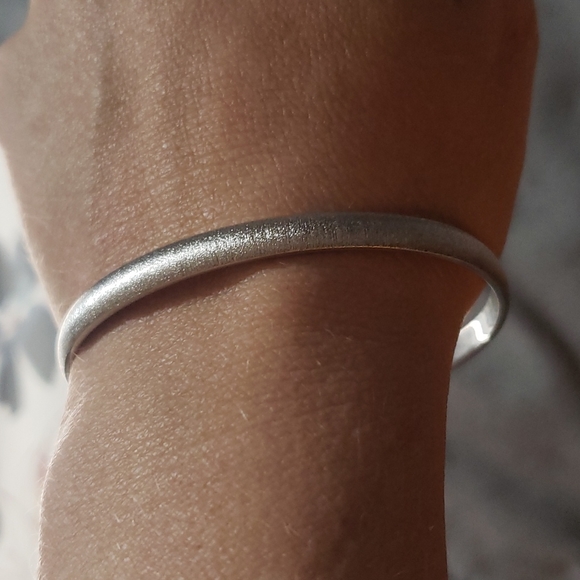 Vintage Monet Silver Bangle - Picture 6 of 6